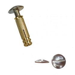 Brass anchor and stainless steel screw 35x10 mm
