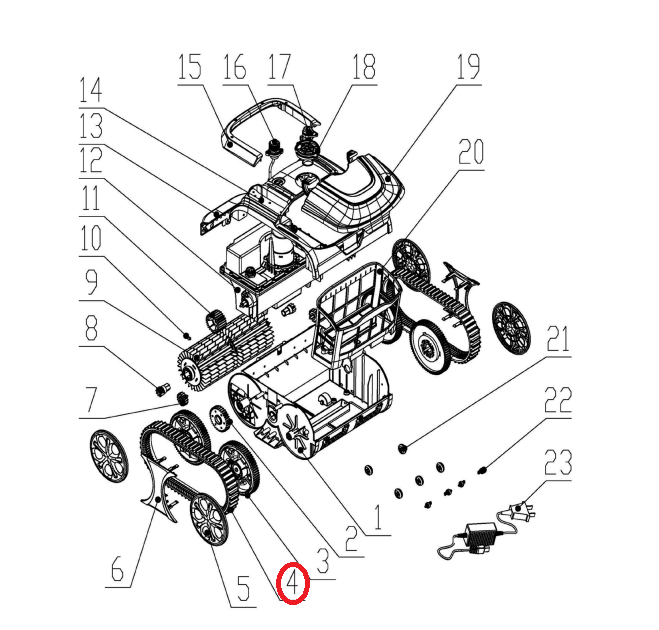 E-TRON i30 cleaner track belt