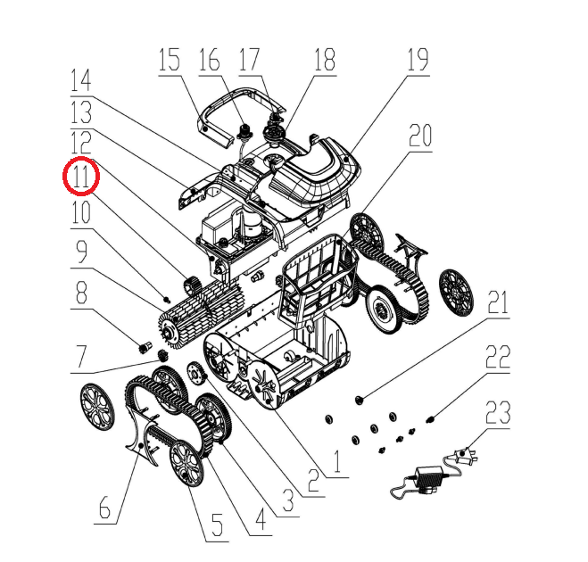 E-TRON i30 cleaner drive gearbox